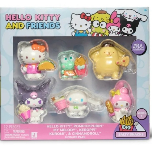 Hello Kitty and Friends, 2” Figure 6-Pack - Removable Salty Accessories - Picture 1 of 10